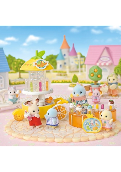 5861 Sylvanian Families Citrus Kuş Ailesi Meyve Suyu Standı +3 Yaş Çok Renkli