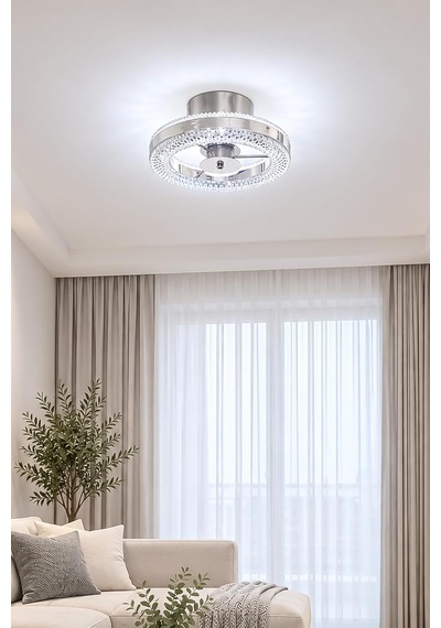 İnci Tekli Plafonyer Modern Tasarım Enerji Tasarruflu Led Avize 3 Renk Işık Kristal Görünüm Oturma Odası Yemek Odası Salon Yatak Odası Çap - 30 Cm Diğer