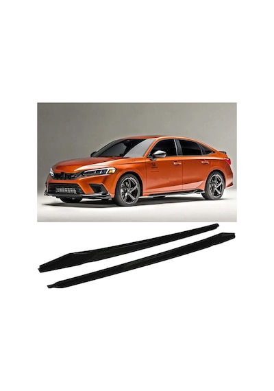Kit Garaj Honda Civic Fe Yan Marşpiyel Seti V2 Plastik 2 Adet Mat Siyah 2022 Boyalı
