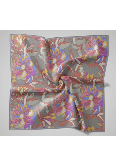 Silk Home Olinda İpek Eşarp 47003-31 Gri, Pembe, Somon, Mavi Lila, Sarı