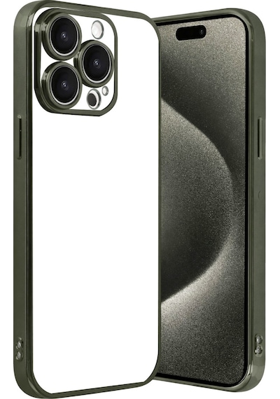 Apple iPhone  Uyumlu,  15 Pro Max Razer Lensli Silikon - Yeşil
