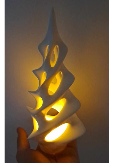 Sanatsal Heykel Formunda Led Mumluk Beyaz 15cm
