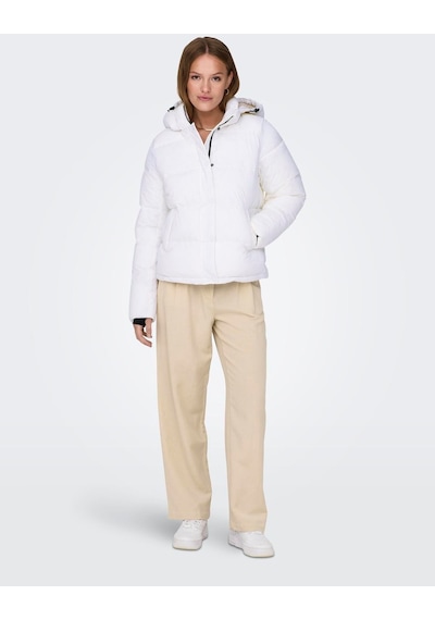 Only Kapüşonlu Beyaz Kadın Mont 15287909 001
