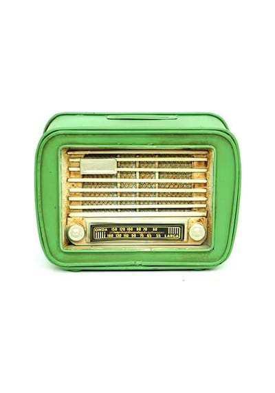 Dekoratif Metal Radyo Kumbara Vintage Hediyelik