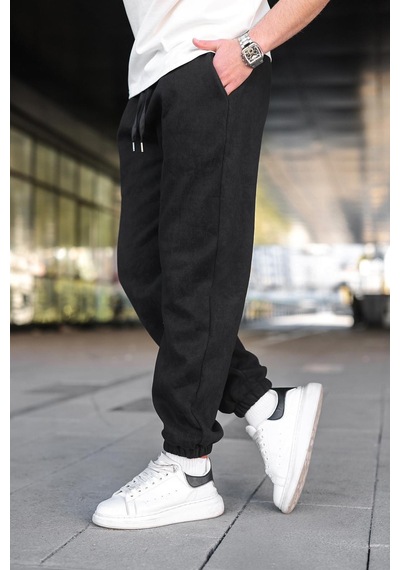 Madmext Siyah Batik Desenli Jogger Eşofman Altı E6582 Siyah