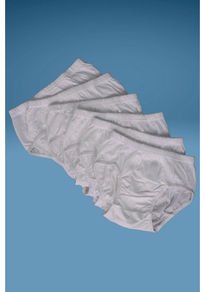 Faal 325x6 Erkek Çocuk 6'lı Penye Süprem Slip Külot-beyaz Beyaz