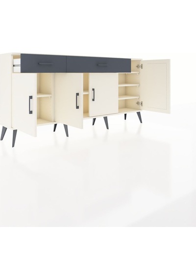 Arges Konsol 5 Raflı 2 Çekmeceli 4 Kapaklı 176x30x83 Aytaşı-aytaşı/antrasit Aytaşı/antrasit Arges Konsol 5 Raflı 2 Çekmeceli 4 Kapaklı 176x30x83 Aytaşı-aytaşı/antrasit Aytaşı/antrasit