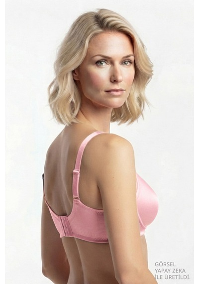 Cottonill Bra - Elvia Büyük Beden Parlak Balensiz Straplez Minimizer Kadın Sütyen 3'lü Paket Çok Renkli