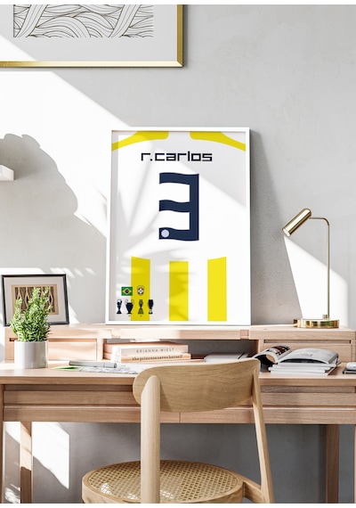 Roberto Carlos 3 Poster Tablo Beyaz Çerçeveli
