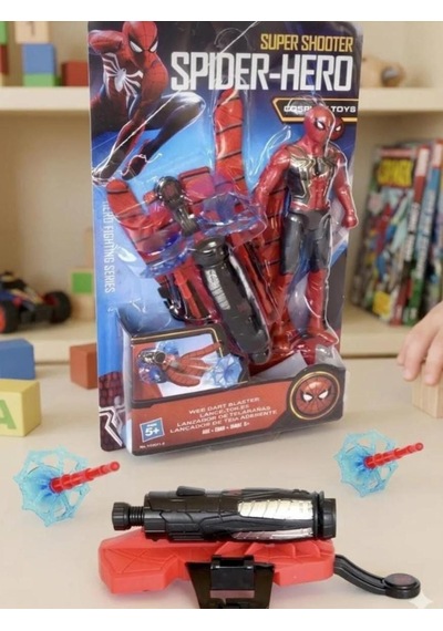 17 Cm Örümcek Adam Ve Vantuzlu/ok Atma Özellikli Eldiven Spider-Man