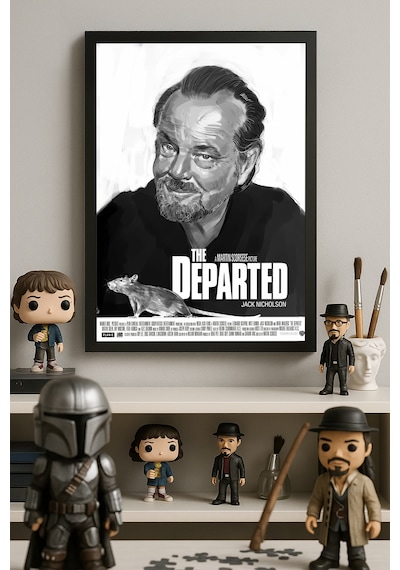 Köstebek Siyah Ahşap Çerçeveli Poster, Dekoratif Film Duvar Tablosu