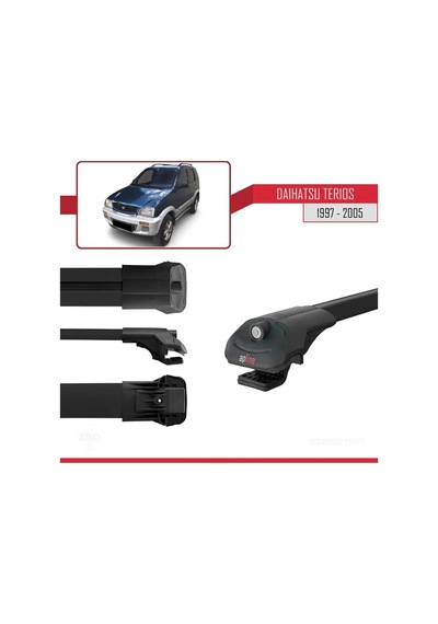 Daihatsu Terios 1997-2005 Arası İle Uyumlu Ace-1 Ara Atkı Tavan Barı Siyah