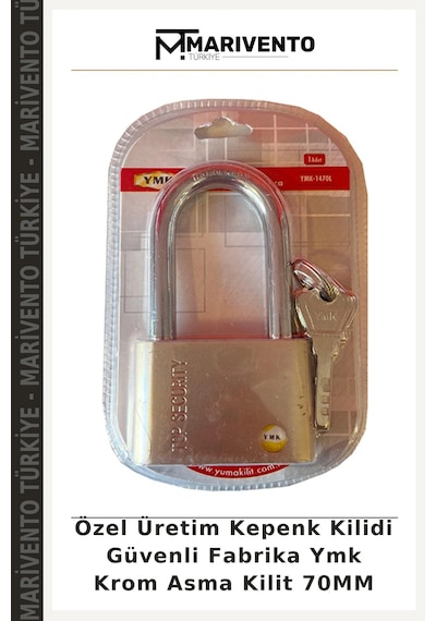 Özel Üretim Kepenk Kilidi Güvenli Fabrika Ymk Krom Asma Kilit 70mm