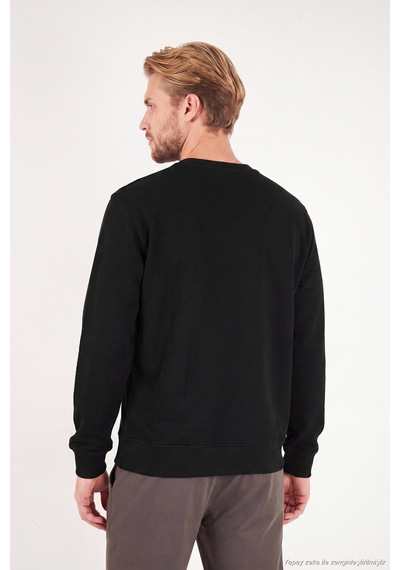Buratti Pamuklu Relaxed Fit Bisiklet Yaka Sweat Erkek Sweat 5901257 Siyah