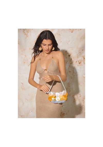 Lilly Golden Nacre Handbag Çanta Sarı Sarı