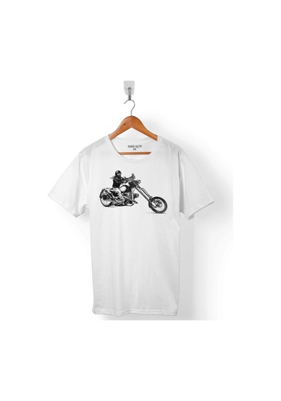 Motosiklet Chopper Bıker Rıder Black Sürücü Erkek Tişört 001