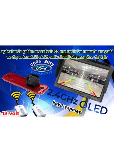 Kablosuz Transit 2016-2013 Uyumlu Park Kamerası Ve 7 İnç Monitör 12 V