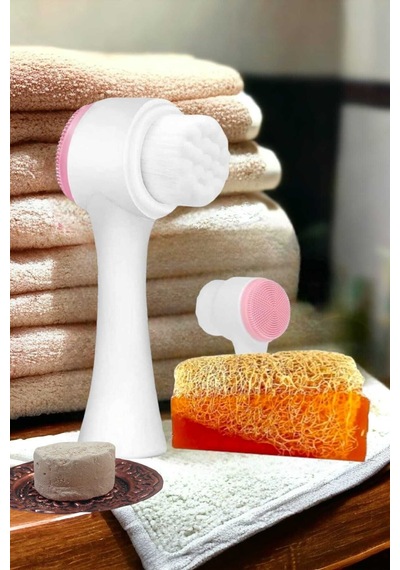 3'lü Cilt Yenileme Siyah Nokta Yüz Temizleme Fırçası Arındırıcı Peeling Kabak Lifli Ballı Sabun