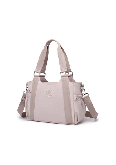 Smart Bags Günlük Orta Boy Su Geçirmez Krınkıl Kumaş Kadın Omuz Çantası Kum