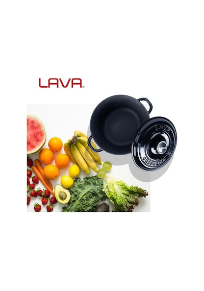 Lava Döküm Yuvarlak Tencere Döküm Demir Kapak New Heritage Serisi Çap(Ø)26cm.