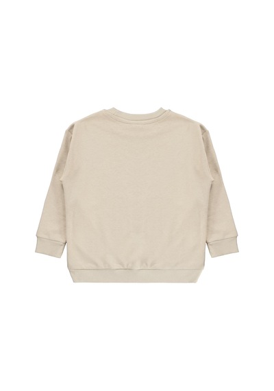 Civil Boys Kıng Baskılı 6-9 Yaş Sweatshirt - Bej Taş Rengi