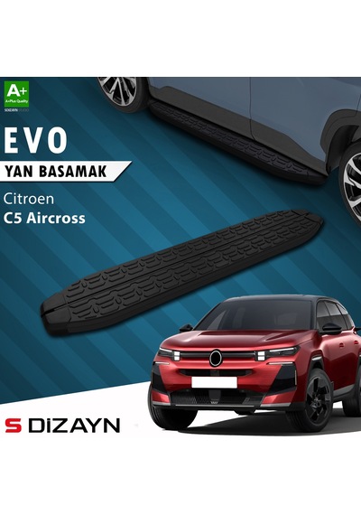 S-dizayn Citroen E-c5 Aircross Elektrikli Evo Siyah Yan Basamak 193 Cm 2024 Üzeri A+ Kalite