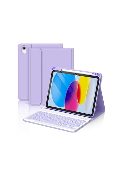 Apple Uyumlu iPad 11 A16 2025 / 10. Nesil 10.9 Klavyeli Kılıf Bluetooth Kalem Bölmeli Koruyucu Türkçe Klavye