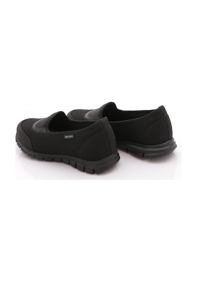King Paolo B5044 Kadın Krakers Keten Comfort Babet Siyah