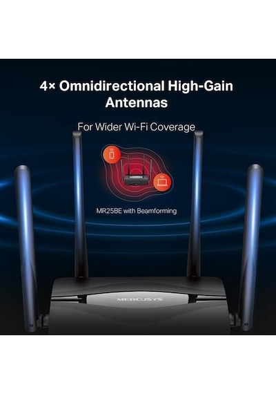 Mercusys Mr25be Be3600 Wıfı7 Dual Band Ev Ofis Tip Router
