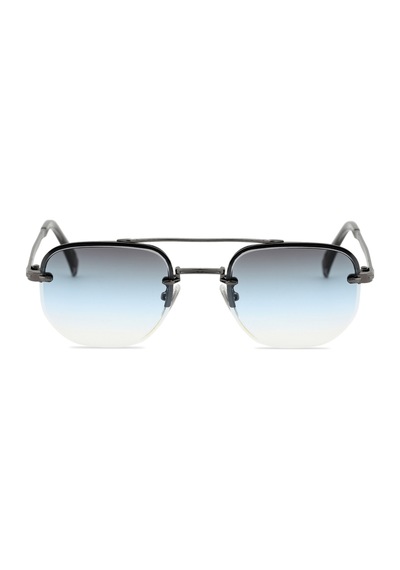 Dikdörtgen Tasarım Koyu Gri Metal Çerçeve Lacivert Cam Unisex Güneş Gözlüğü Db1078/s David Bckhm Gri