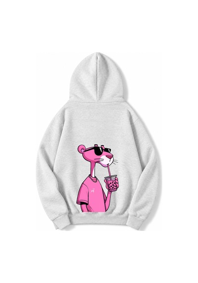 Brz Collection Unisex Oversize Açık Gri Don't Give A Shit Hoodie Açık Gri