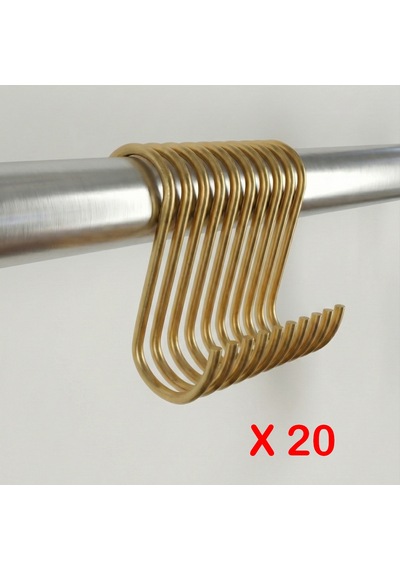 8 Cm Gold S Kanca - 20 Li Avantaj Paketi - Çok Amaçlı Dekoratif Askı