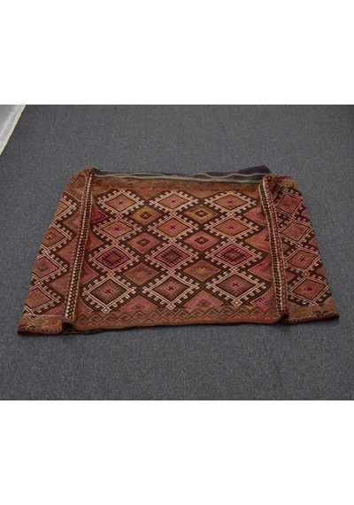 Zehra Abla Halı Antika El Dokuma Büyük Boy Kağızman Nadir Beşik Yün Kilim 6956 Çok Renkli