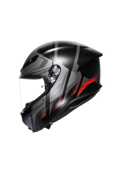 Agv K1 E2206 Lyzard Matt Siyah Gri Kırmızı  Motosiklet Kaskı