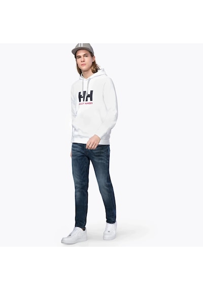 Helly Hansen Hh Logo Hoodie Erkek Beyaz Kapüşonlu Sweatshirt 33977-001