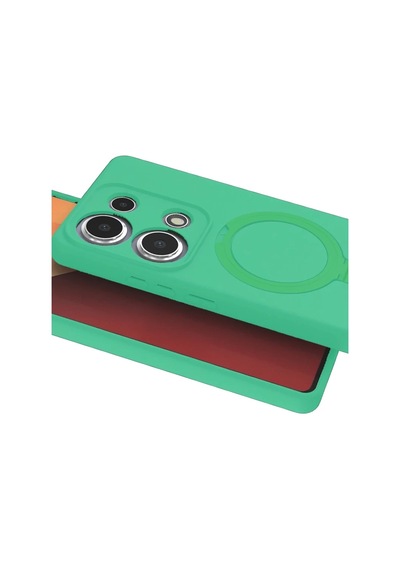 Xiaomi Redmi Note 13 Pro 4g Uyumlu Regal Magsafe Standlı Kapak - Yeşil