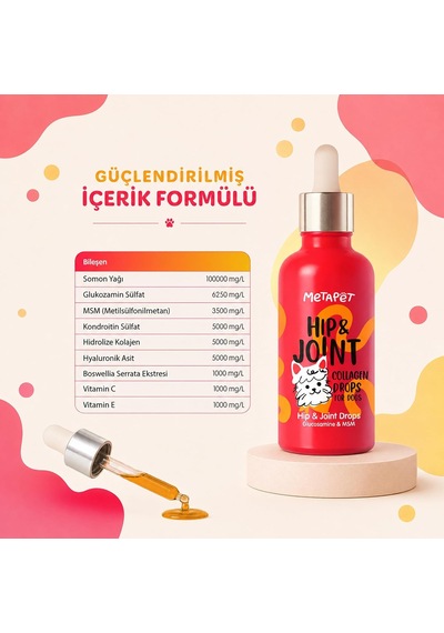 Tr Köpekler İçin Eklem Sağlığı Tamamlayıcı Glukozamin Damlası 50 Ml