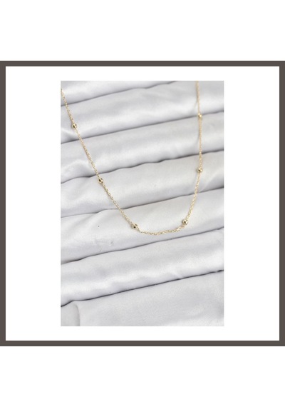 Bezos Cm 14k Gold Renk Minik Top Zincirli Kadın Kolye Nxrlvng