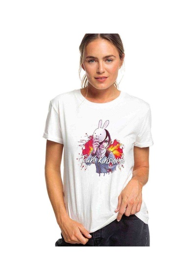 Anime Tokyo Ghoul Touka Kirishima Baskılı Beyaz Kadın Tshirt