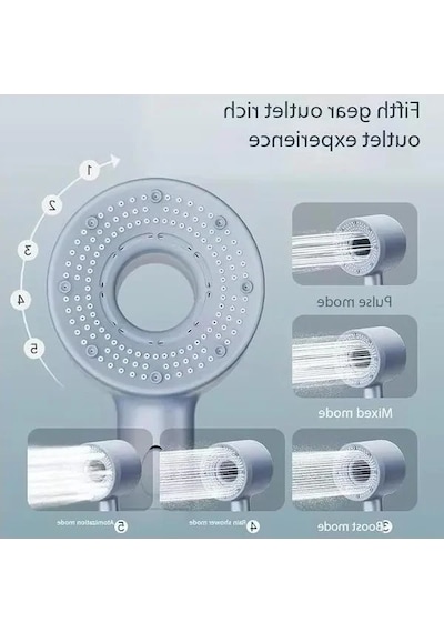 Turbo Duş Başlığı, Yüksek Basınçlı Ve Tazyik Ayarlı Lüks Banyo İçin 6998