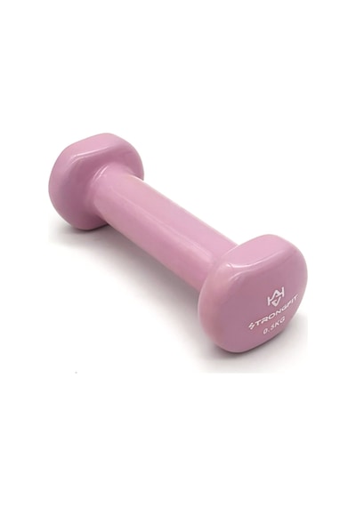Alin Sport Vinyl Kaplı Dambıl 0.5 Kg Fitness, Pilates Ve Ev Egzersiz Ağırlığı Pembe