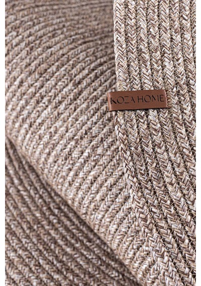 Cesta El Yapımı Örgü Natural Kilim 50x80 4013 Natural