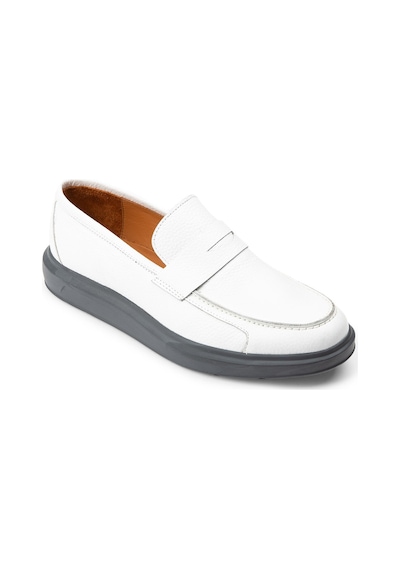 Deery Hakiki Deri Beyaz Comfort Erkek Loafer - 01564mbyzp03 Beyaz