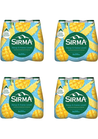 Sırma Mango & Ananas Aromalı Doğal Maden Suyu 200 Ml X 24 Adet