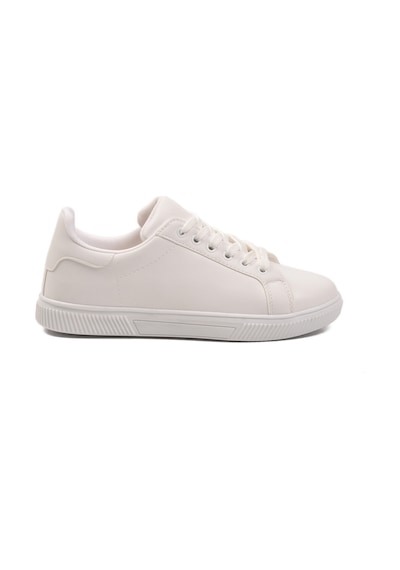 Ayk's Beyaz Bağcıklı Hafif Cilt Erkek Sneaker Mota 600 M Beyaz-beyaz