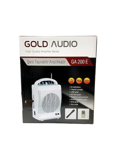 Gold Audio Ga200E El Mikrofonlu Seyyar Taşınabilir Anfi