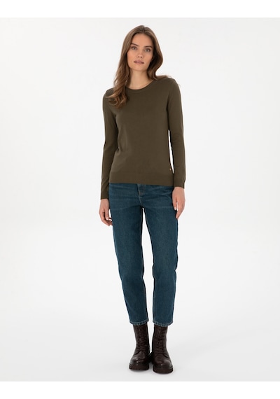 Pierre Cardin Kadın Haki Kazak /triko 50315758-vr027 Haki