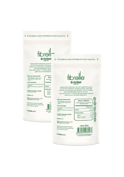 Fibrelle 1 Kg Eritritol 2 paket. Keto / Ketojenik / Vegan diyet