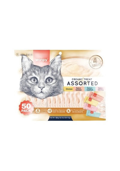 Karışık 4 Lezzetli Krema Kedi Ödülü 50x14 Gr