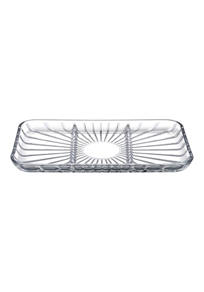 Paşabahçe Elegant Bölmeli Dikdörtgen Servis Tabak 16.3 X 27.8 Cm 2 Adet Çok Renkli